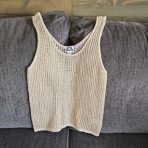 Cream Knit Tank Top